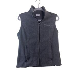 Columbia Womens Grey Fleece Vest Size Small